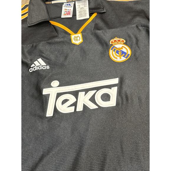 adidas Real Madrid 99/00 Away Jersey Remake JW1992 Size L ROBERTO CARLOS - Picture 2 of 8